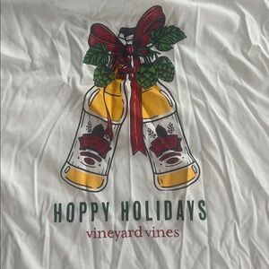 NWT Vineyard Vines Long Sleeve Tee Hoppy Holidays - Size XL